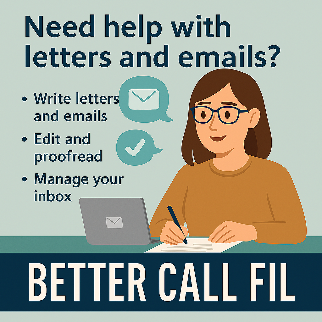 help with letters and emails